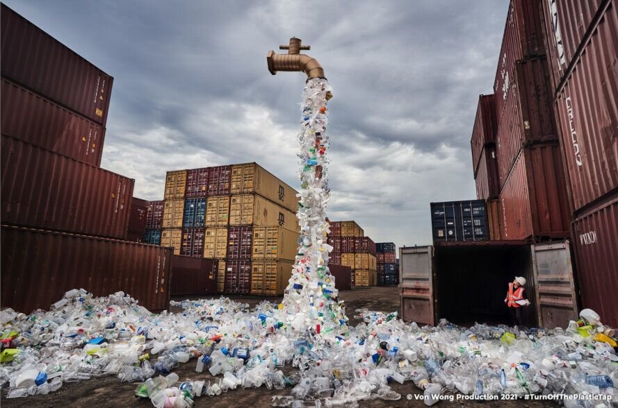 نصب آثار هنری بازیافتی برای افزایش آگاهی از آلودگی