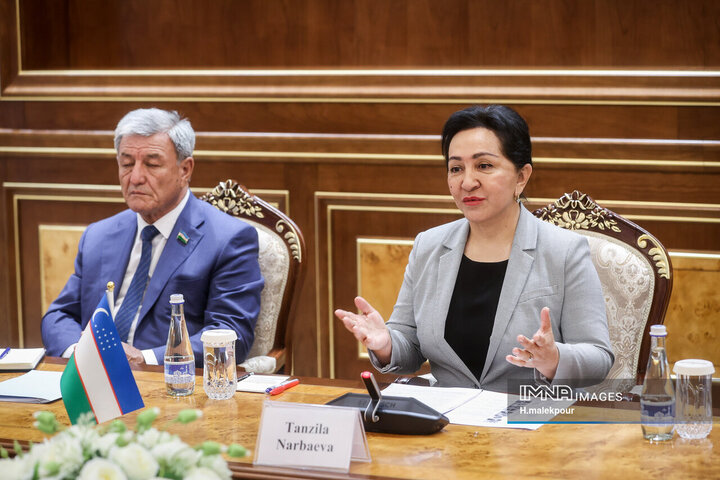 دیدار روسای مجلس ایران و ازبکستان