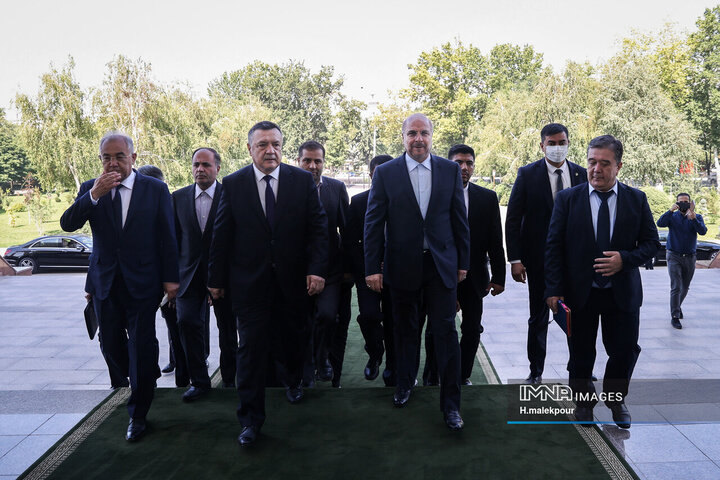 دیدار روسای مجلس ایران و ازبکستان