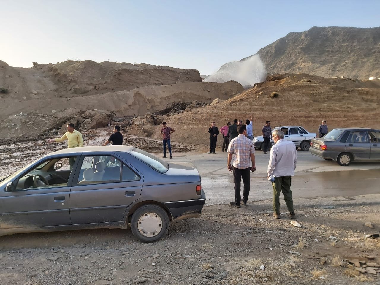 شکستگی منبع آب ورودی مسکن مهر خرم‌آباد