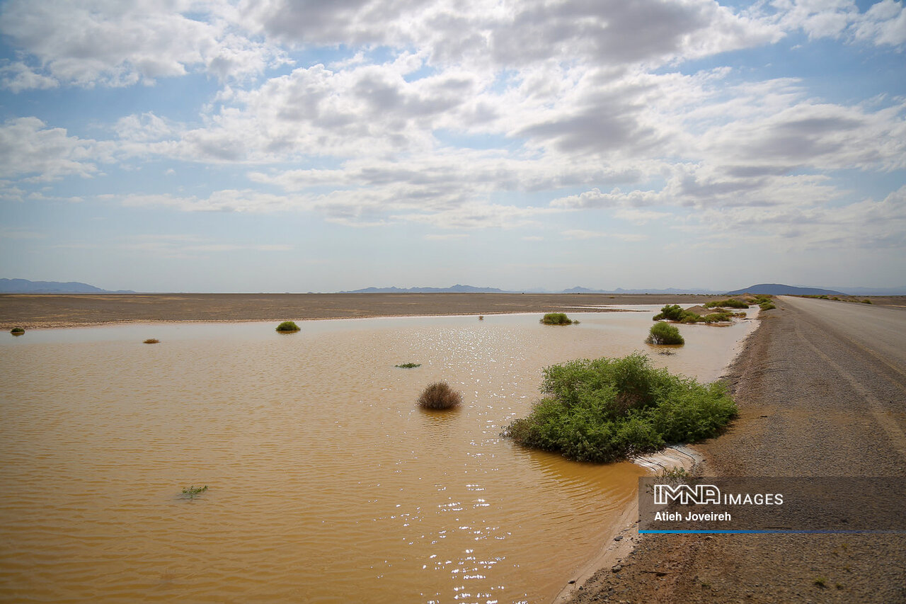 Flash floods dampened dried-up Gavkhooni wetland