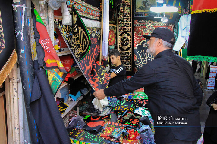 حال و هوای حسینی در بازار همدان