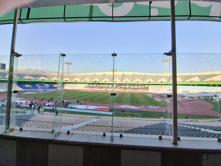 آخرین وضعیت ورزشگاه آزادی پیش از دیدار استقلال و سپاهان+فیلم