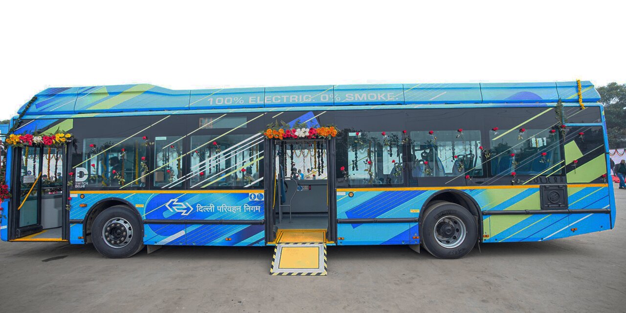 توسعه ناوگان اتوبوس‌های الکتریکی در دهلی