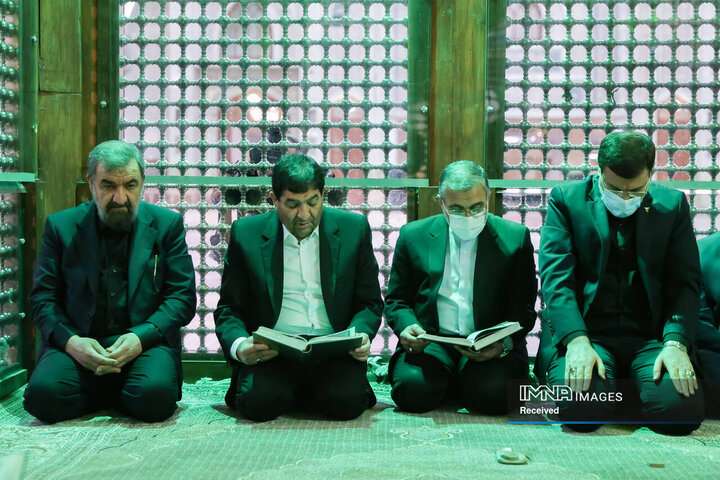 تجدید میثاق اعضای هیات دولت با امام خمینی (ره)