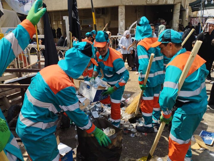 جمع‌آوری روزانه ۱۸۰ تن پسماند توسط پاکبانان مشهدی در نجف