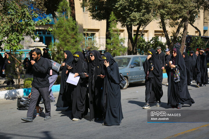 پیاده‌روی جاماندگان اربعین در اصفهان