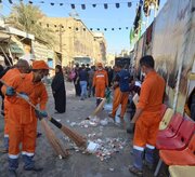 نظافت بیش از ۳ میلیون مترمربع از معابر شهر کربلا