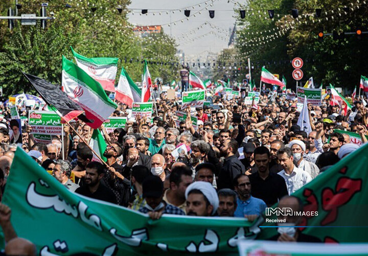 راهپیمائی مردم تهران در محکومیت حوادث اخیر