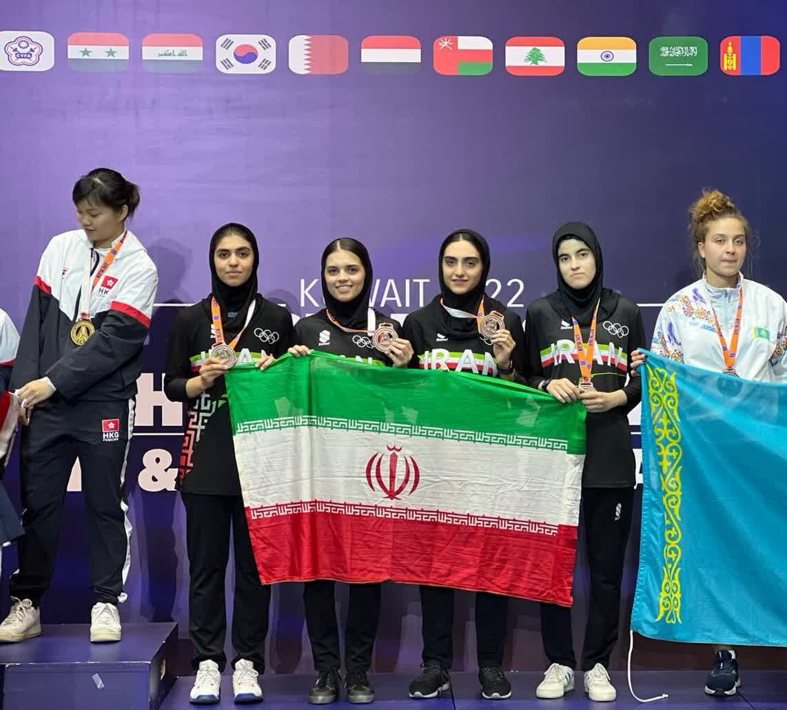 کسب مدال برنز مسابقات قهرمانی زیر ۲۳ سال شمشیر بازی آسیا از سوی دختران ایرانی