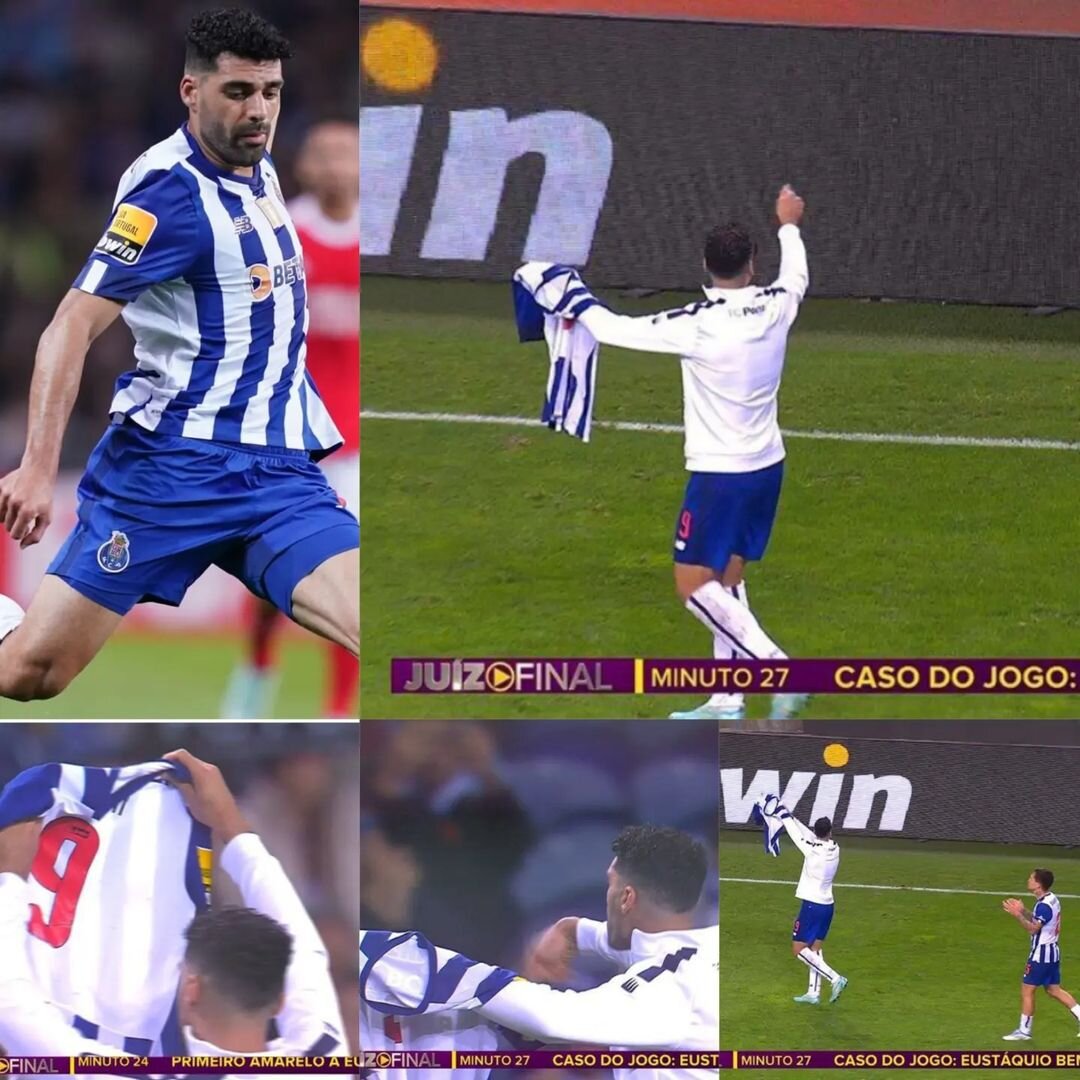 پیراهن طارمی مقابل هواداران دشمن/ مهاجم پورتو خون بنفیکاییها را بهجوش آورد +عکس