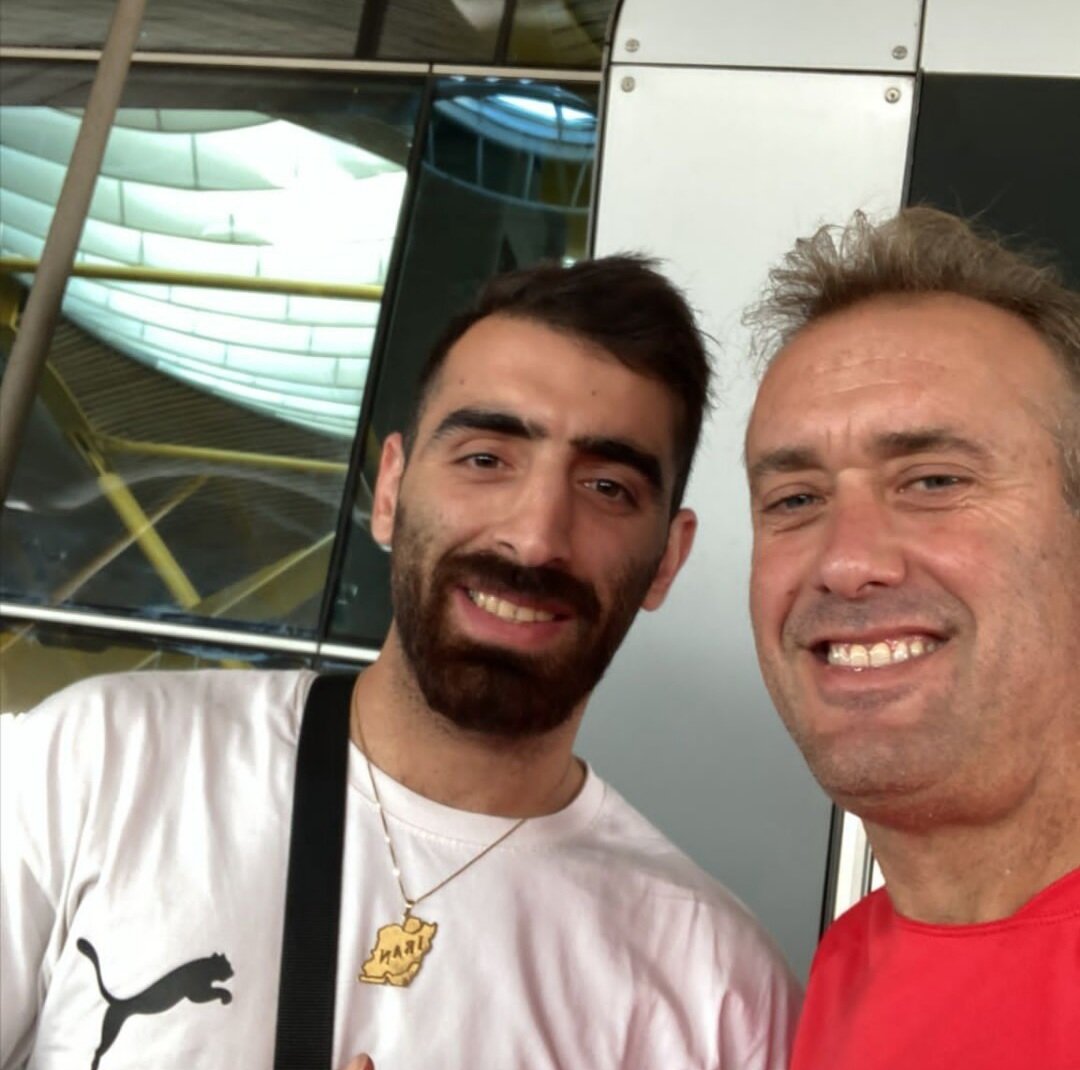 احمدعباسی برای حضور در تمرینات آلبالی به مادرید رسید+عکس