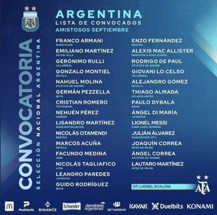 اعلام لیست رسمی تیم ملی آرژانتین برای جام جهانی+عکس
