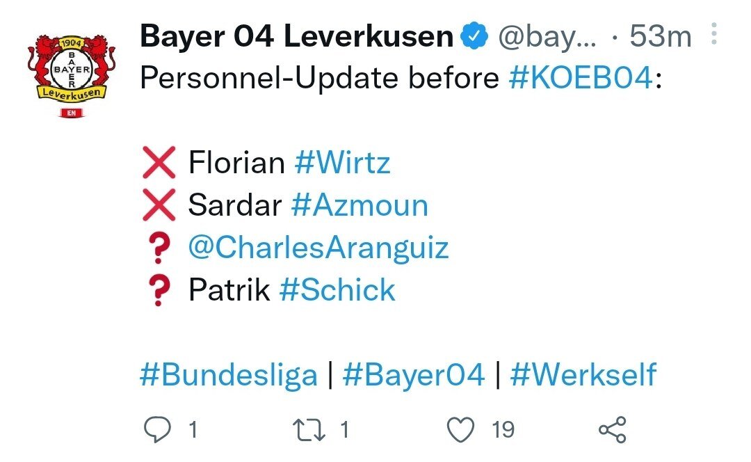 سردار آزمون از لیست بایرلورکوزن خط خورد+ عکس