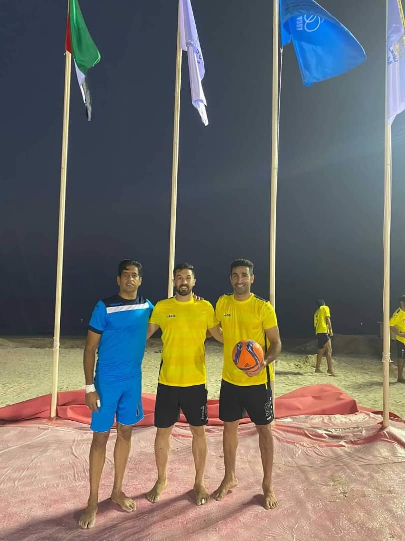 حضور ملی پوشان فوتبال ساحلی ایران در الاتحاد کلباء+عکس