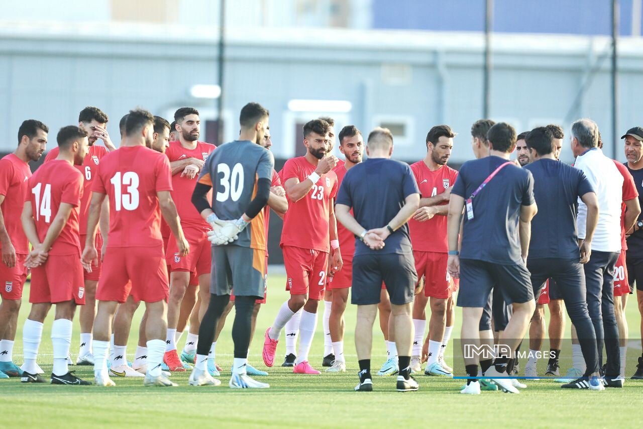 برگزاری تمرین بانشاط تیمملی ایران در کمپ الریان+عکس