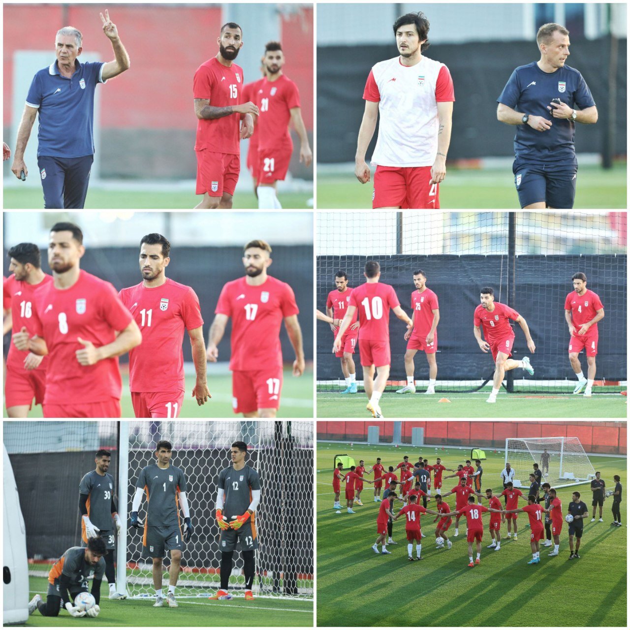 برگزاری تمرین بانشاط تیمملی ایران در کمپ الریان+عکس