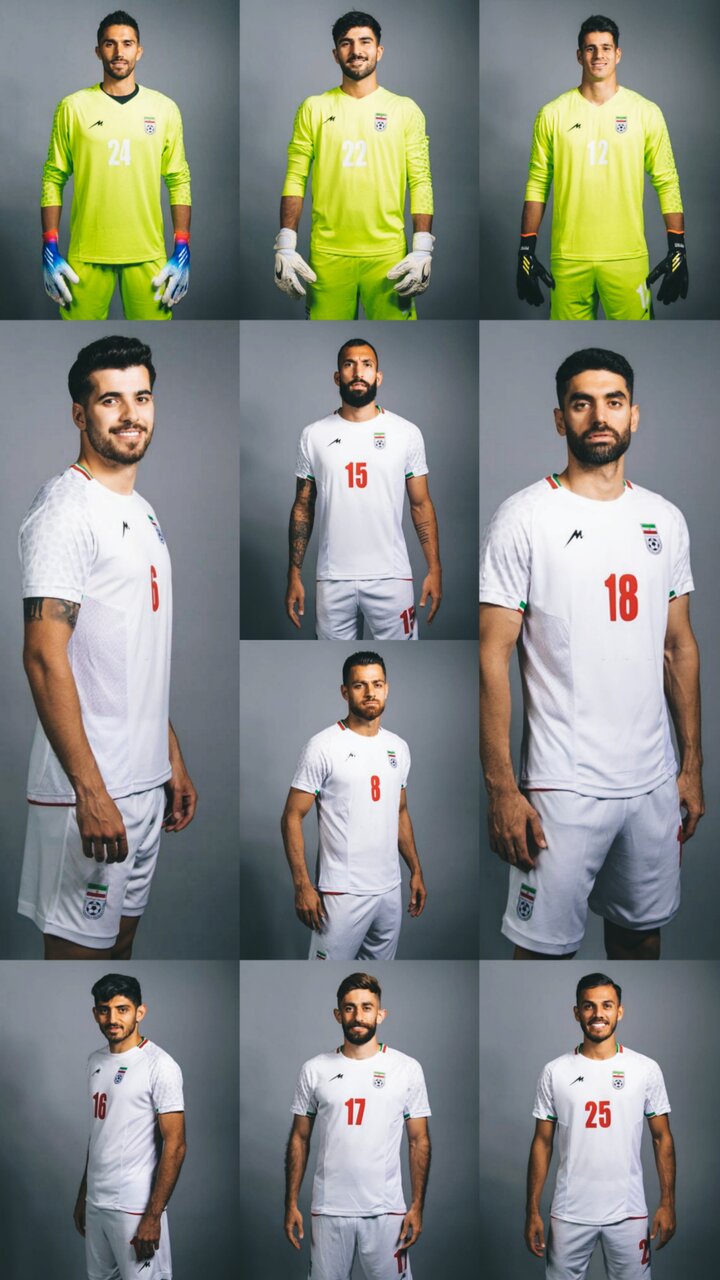 بازیکنان تیم ملی ایران در مراسم عکاسی فیفا+عکس