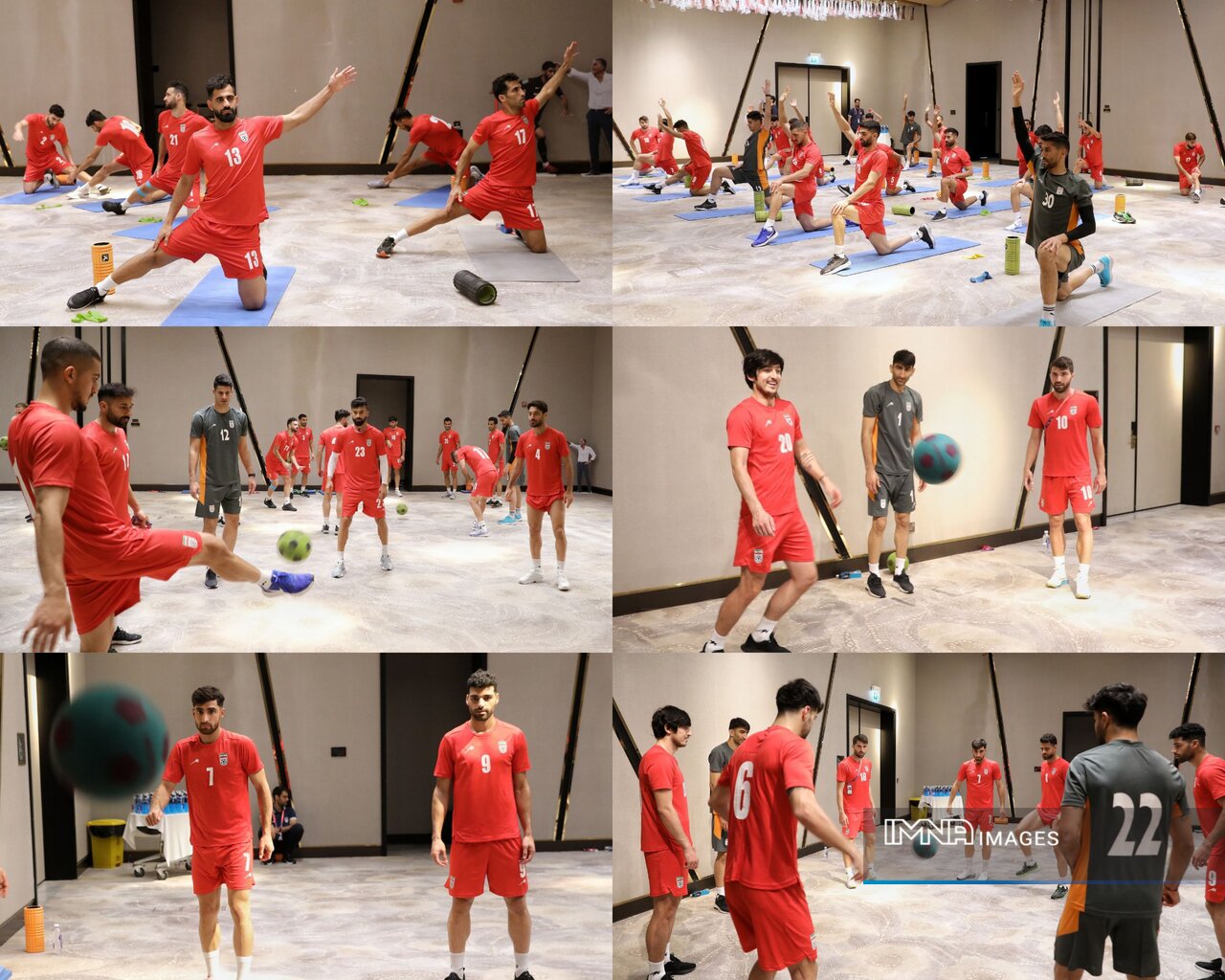 تمرین سبک ملیپوشان ایران در هتل+عکس