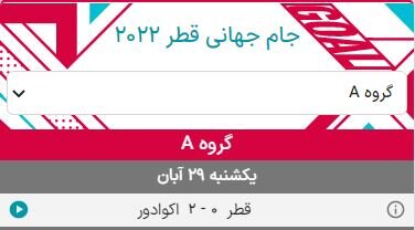 نتایج دیدار گروه اول جام جهانی ۲۰۲۲ قطر+جدول