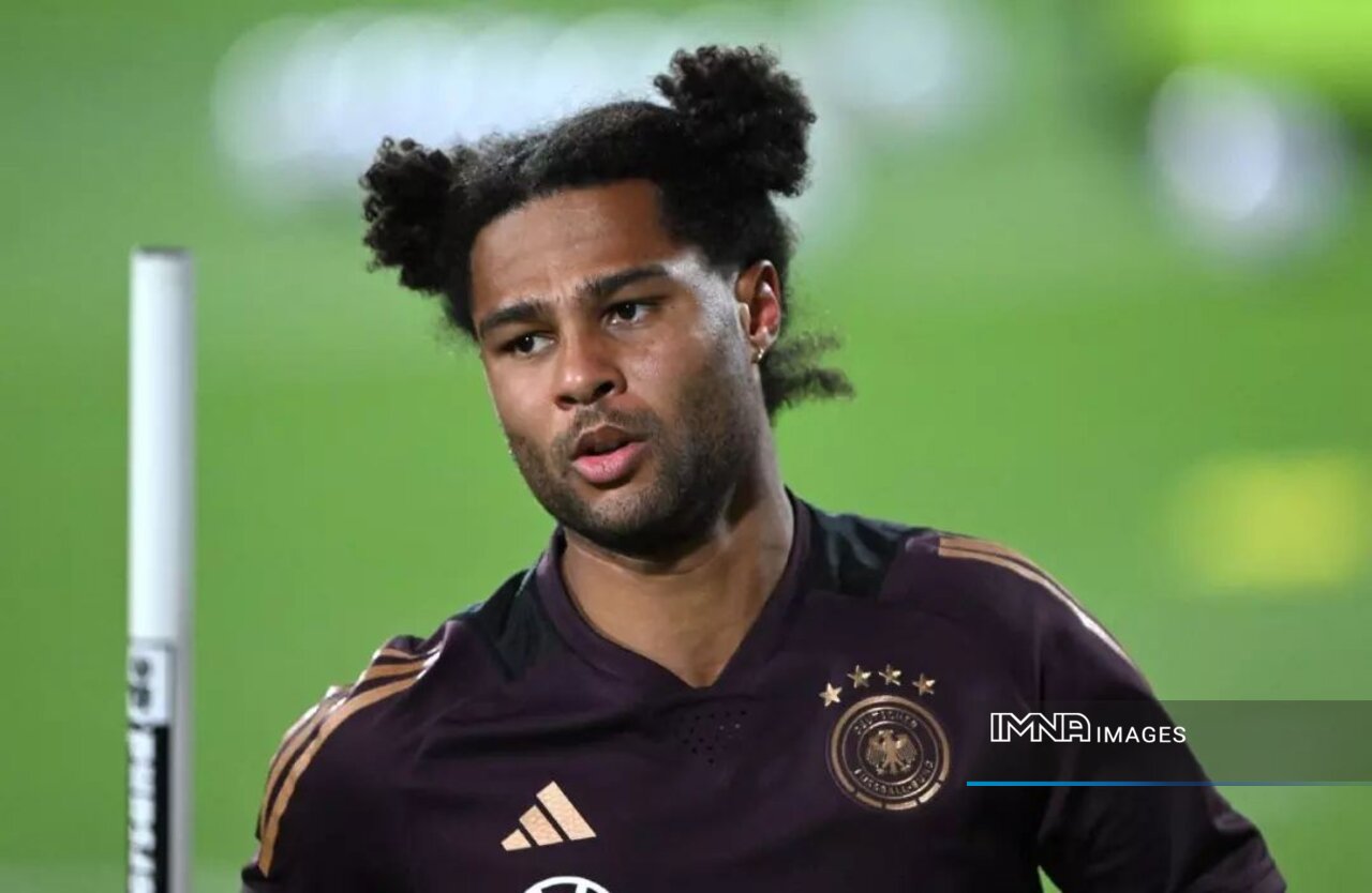 شکل و شمایل عجیب سرژ گنبری در تمرینات تیمملی آلمان+عکس