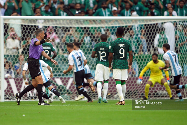 گل اول عربستان به آرژانتین توسط صالح الشهری+فیلم