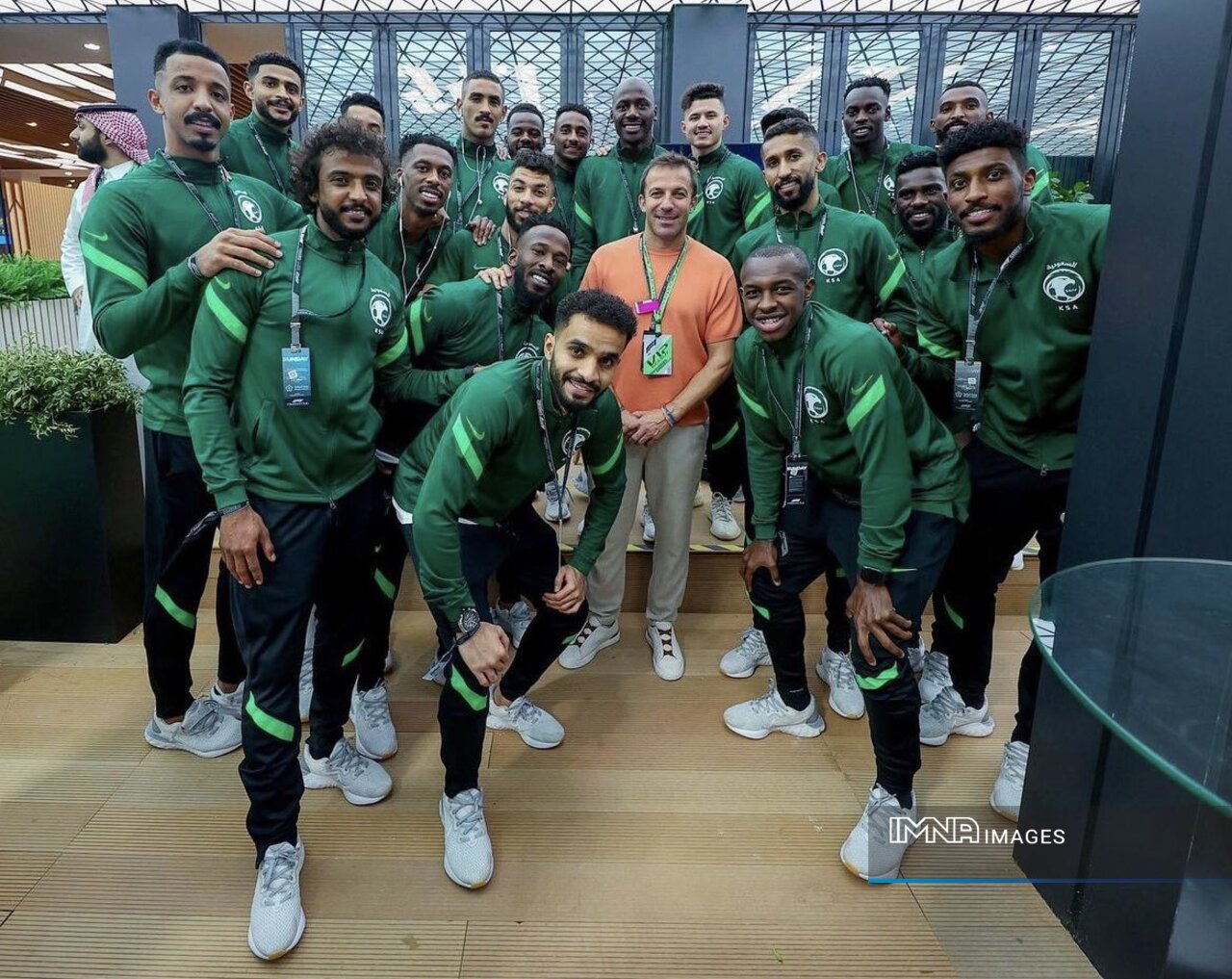 اسطوره فوتبال ایتالیا در جمع ملیپوشان عربستان+عکس