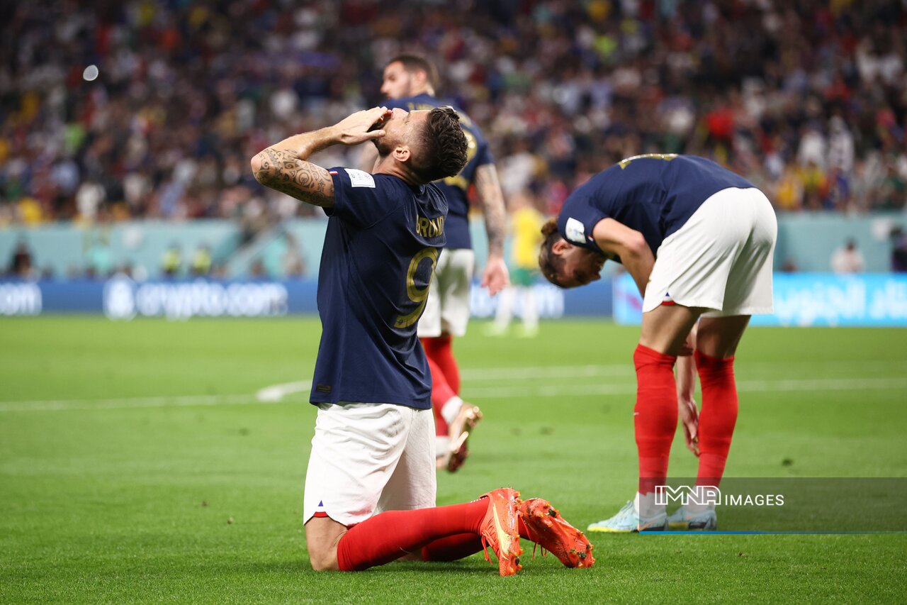 پنجاهمین گلملی ژیرو برای فرانسه/ فاصله تا رکوردزنی فقط یکگل است+عکس