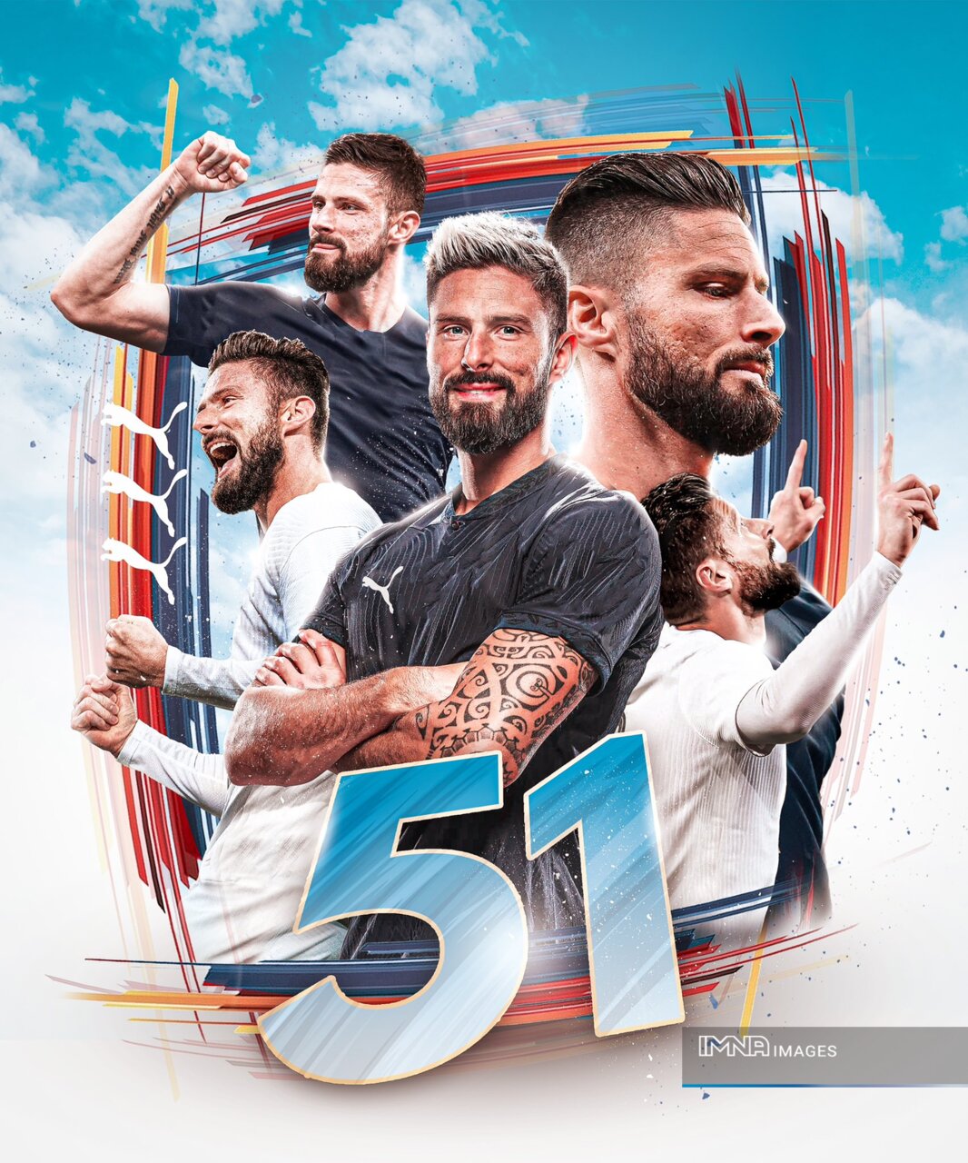 تاریخسازی ژیرو در قطر/ شماره ۹ خروسها به رکورد افسانهای هانری رسید+عکس