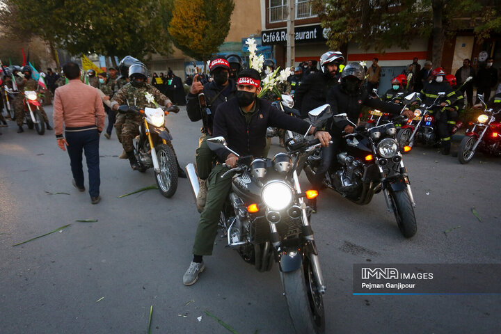 مانور موتورسواران بسیج