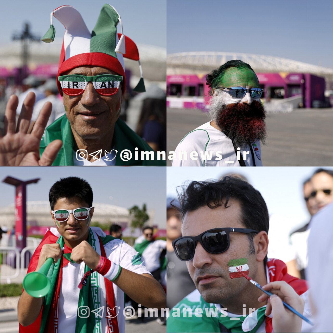 هواداران ایرانی با شکل‌وشمایلی خاص آماده مصاف با ولز+عکس