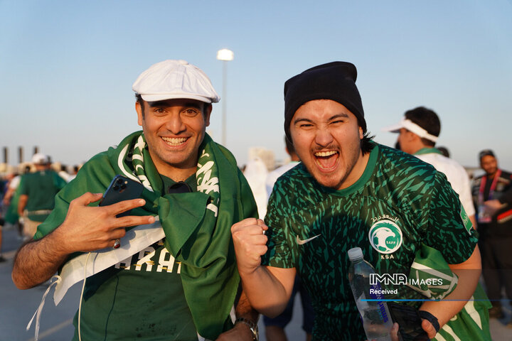 هواداران عربستان بعد از برد تاریخی تیم ملی عربستان