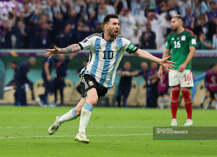 لیونل مسی بهترین بازیکن دیدار مکزیک-آرژانتین+عکس