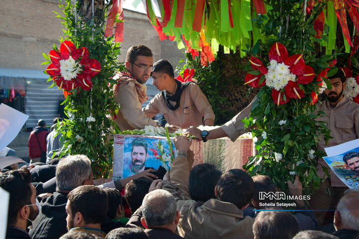 تشییع شهید مدافع حرم سردار داوود جعفری در شیراز
