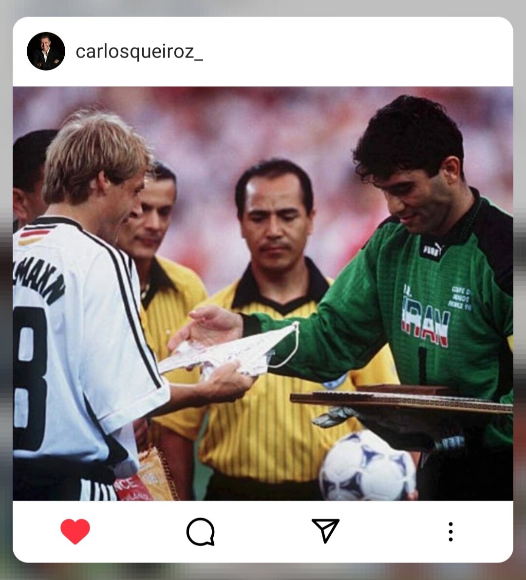 واکنش اینستاگرامی کیروش به انتقادات کلینزمن نسبت به ایران