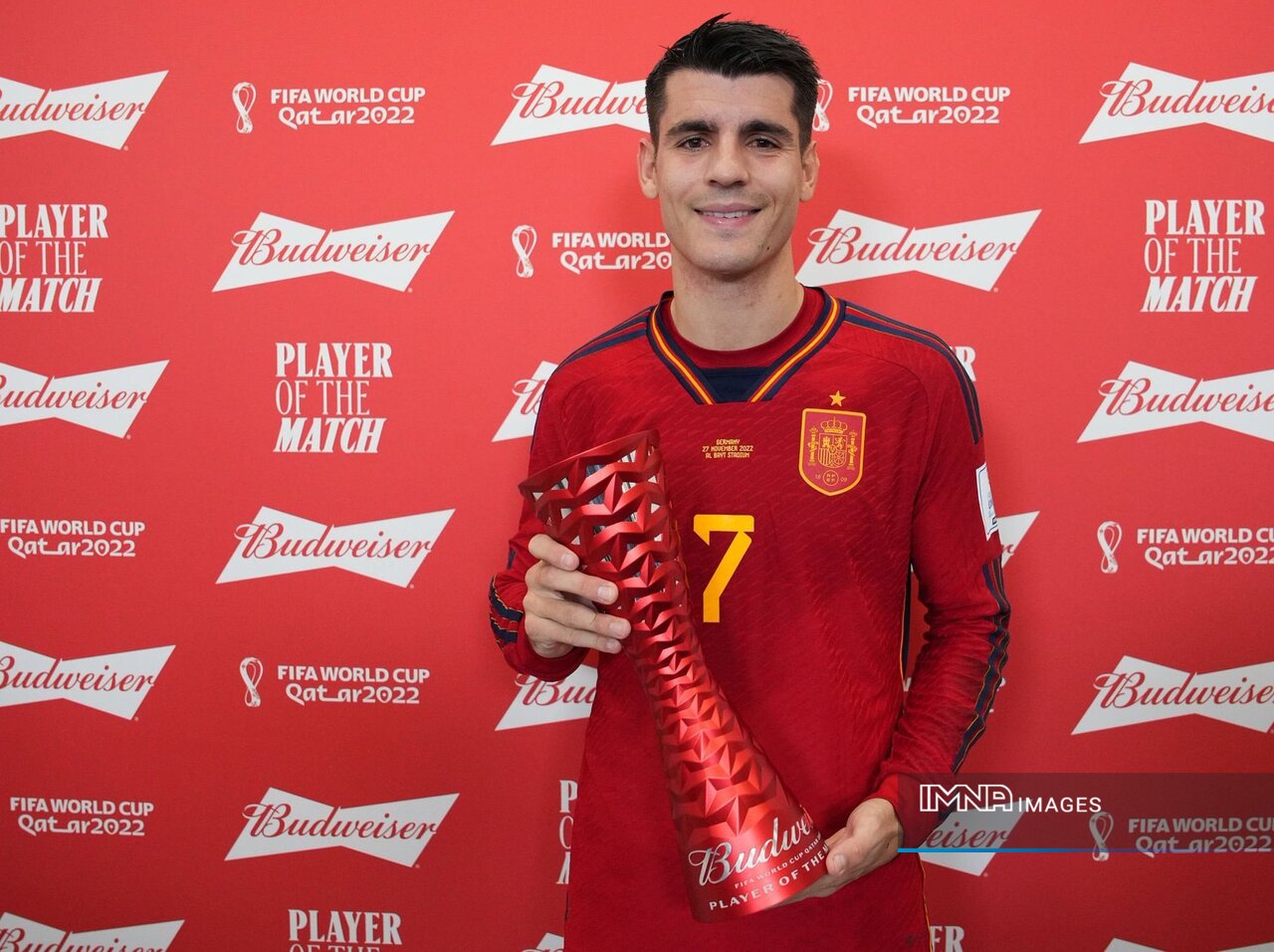 موراتا بهترین بازیکن دیدار اسپانیا - آلمان شد+عکس