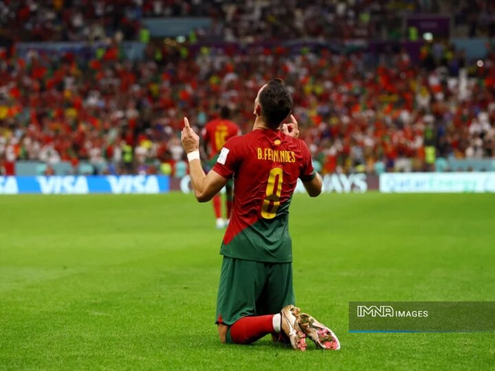 برونو فرناندز بهترین بازیکن دیدار اروگوئه و پرتغال شد+عکس