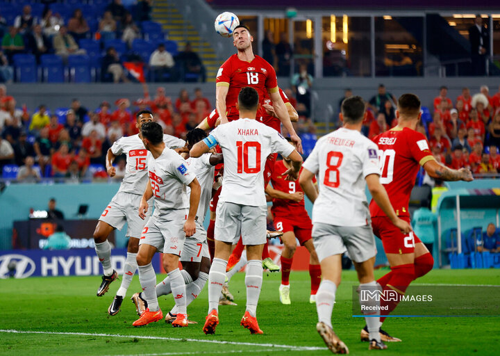 دوسان ولاوویچ از صربستان در بازی صربستان _ سوئیس
