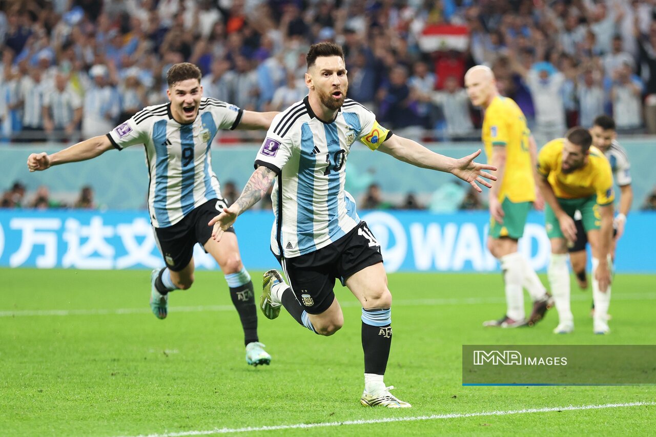 گل اول آرژانتین به استرالیا توسط مسی + فیلم