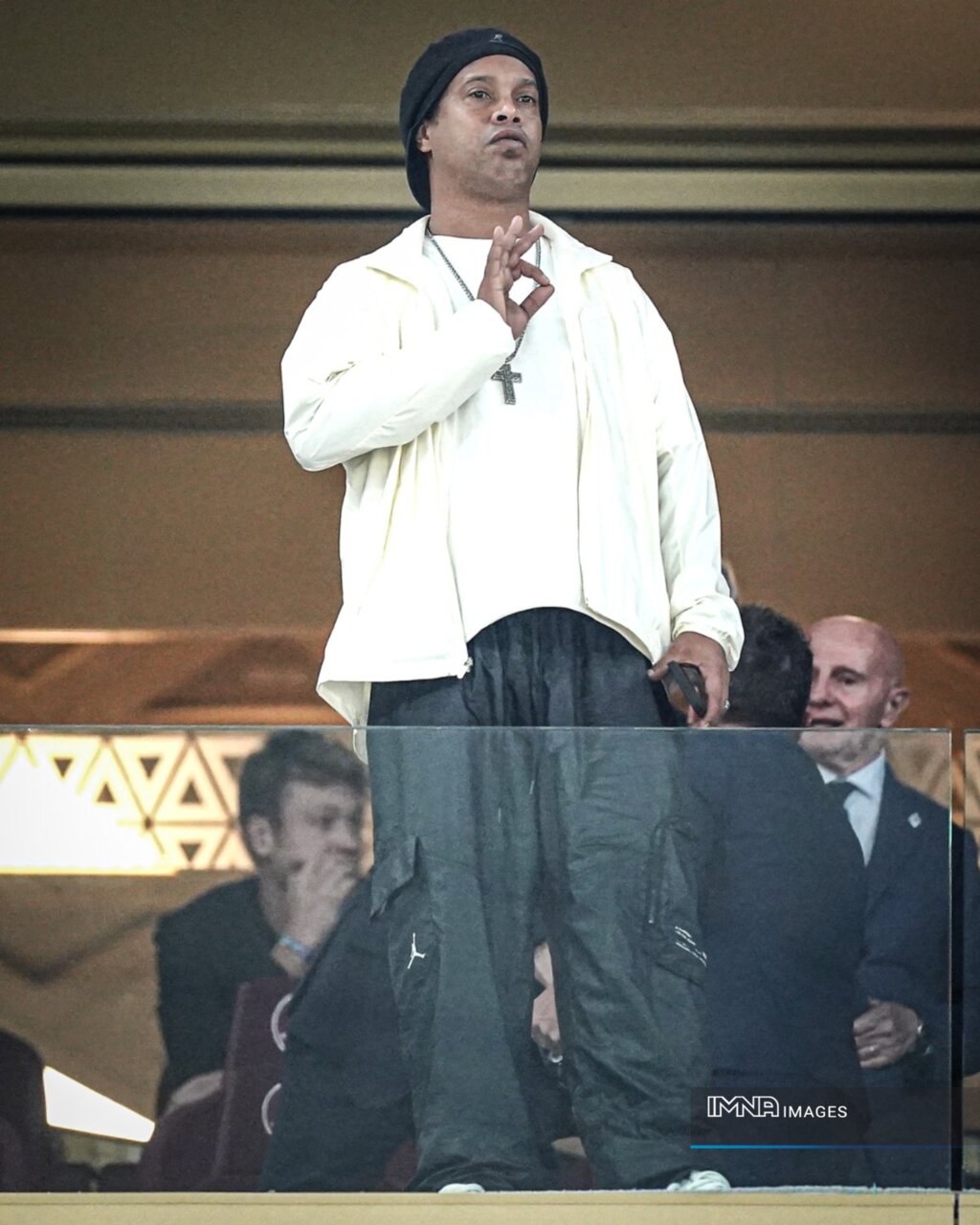 رونالدینیو تماشاگر ویژه دیدار آرژانتین - کرواسی+عکس