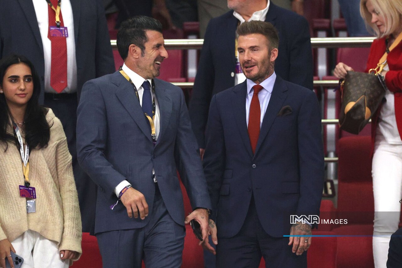 دیوید بکهام و لوئیس فیگو تماشاگران ویژه ردهبندی جامجهانی+عکس