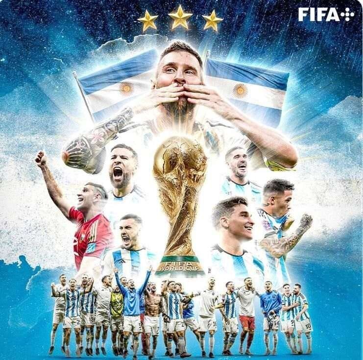طرح فیفا به مناسبت قهرمانی آرژانتین در جام‌جهانی ۲۰۲۲ قطر+عکس