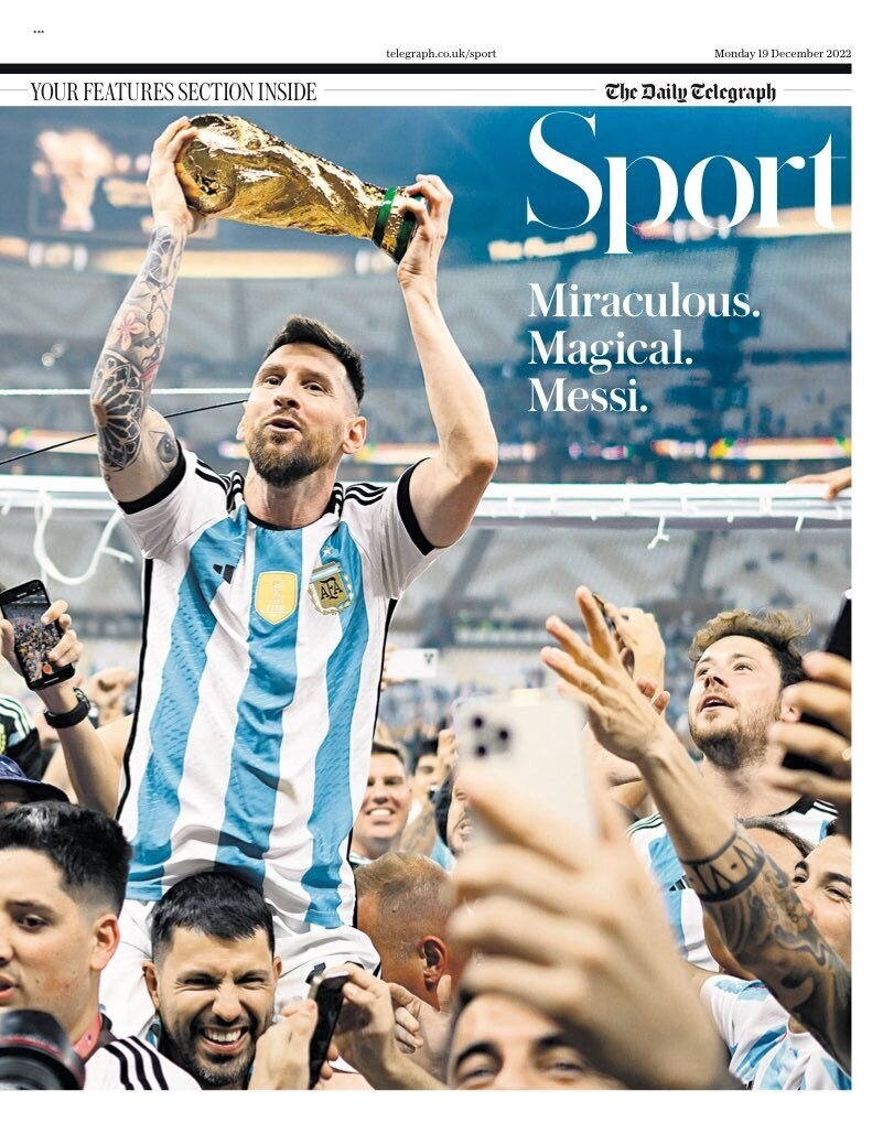 تمجید نشریات جهان از قهرمانی مسی و آرژانتین