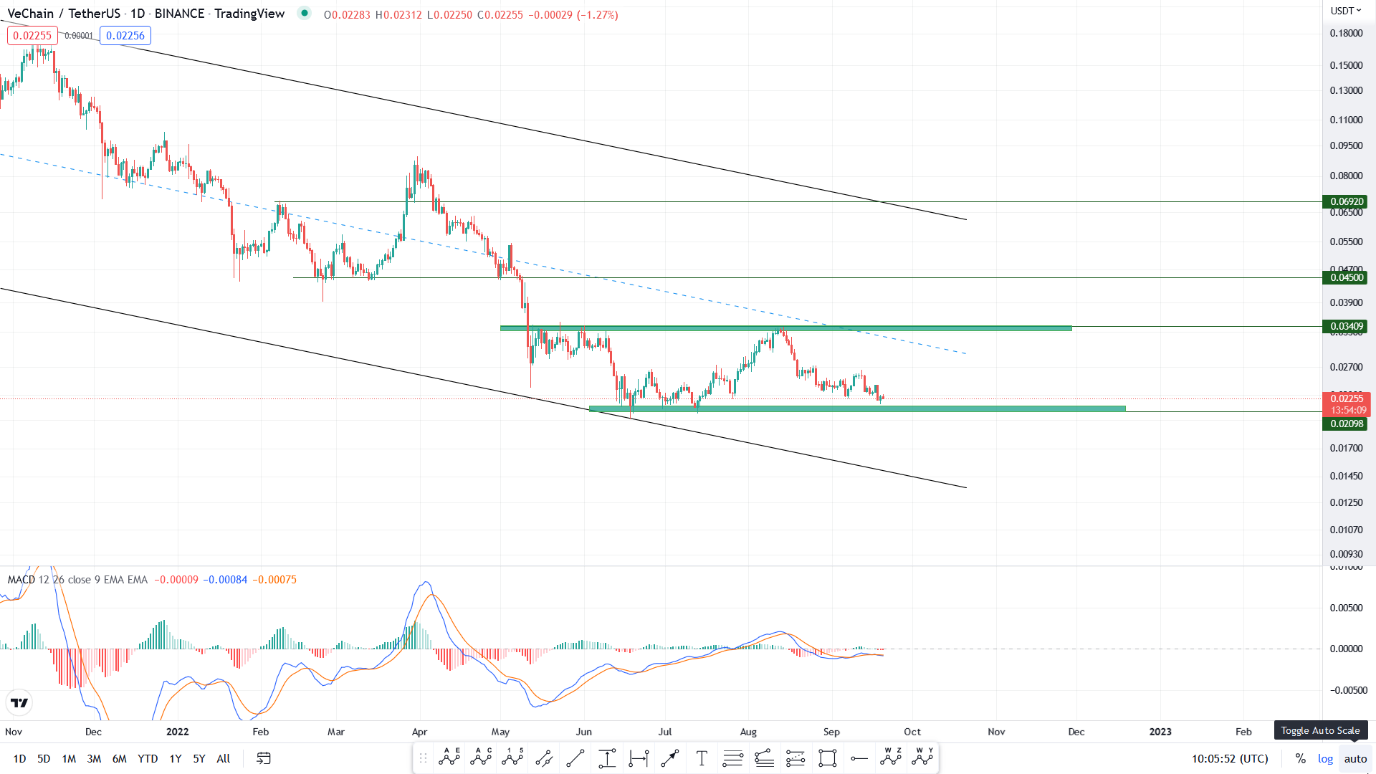 تحلیل تکنیکال رمزارز ویچین امروز ۳ دی ۱۴۰۱+ نمودار و قیمت VET