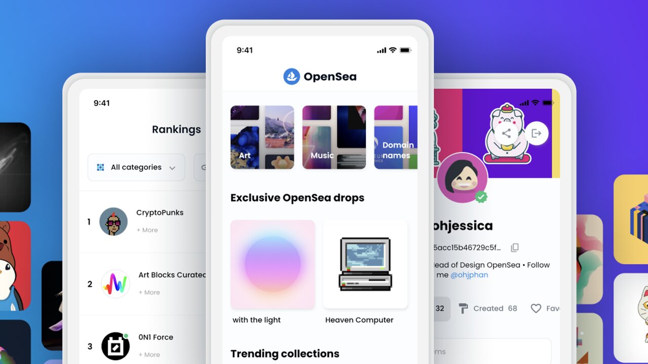 اوپن سی OpenSea پلتفرم خرید و فروش توکن های غیرقابل معاوضه NFT