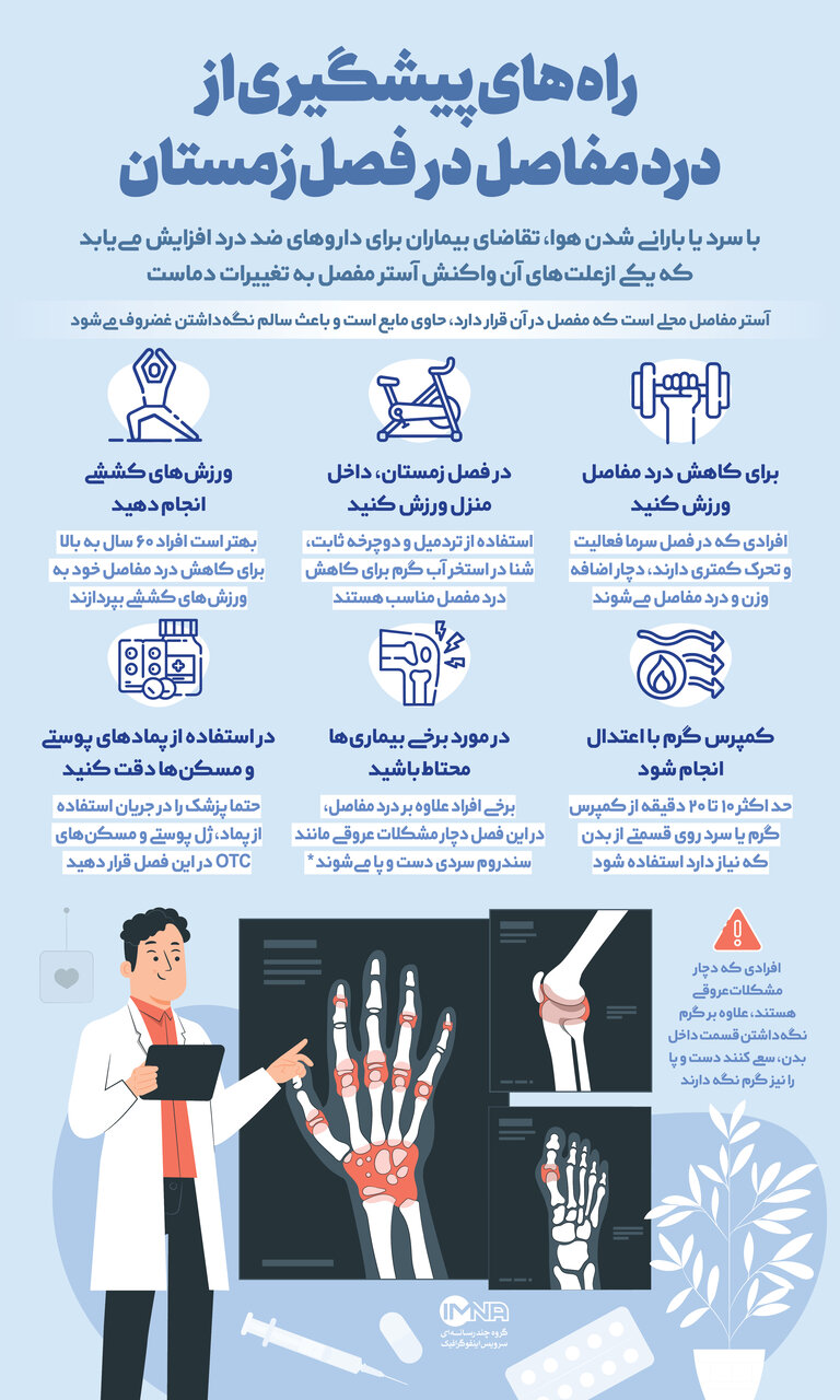 درد مفاصل در فصل زمستان