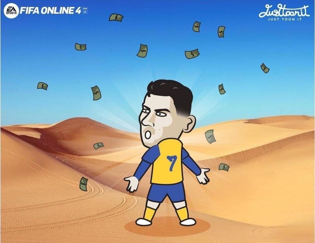 طرحهای گرافیکی رسانهها از پیوستن رونالدو به النصر+عکس