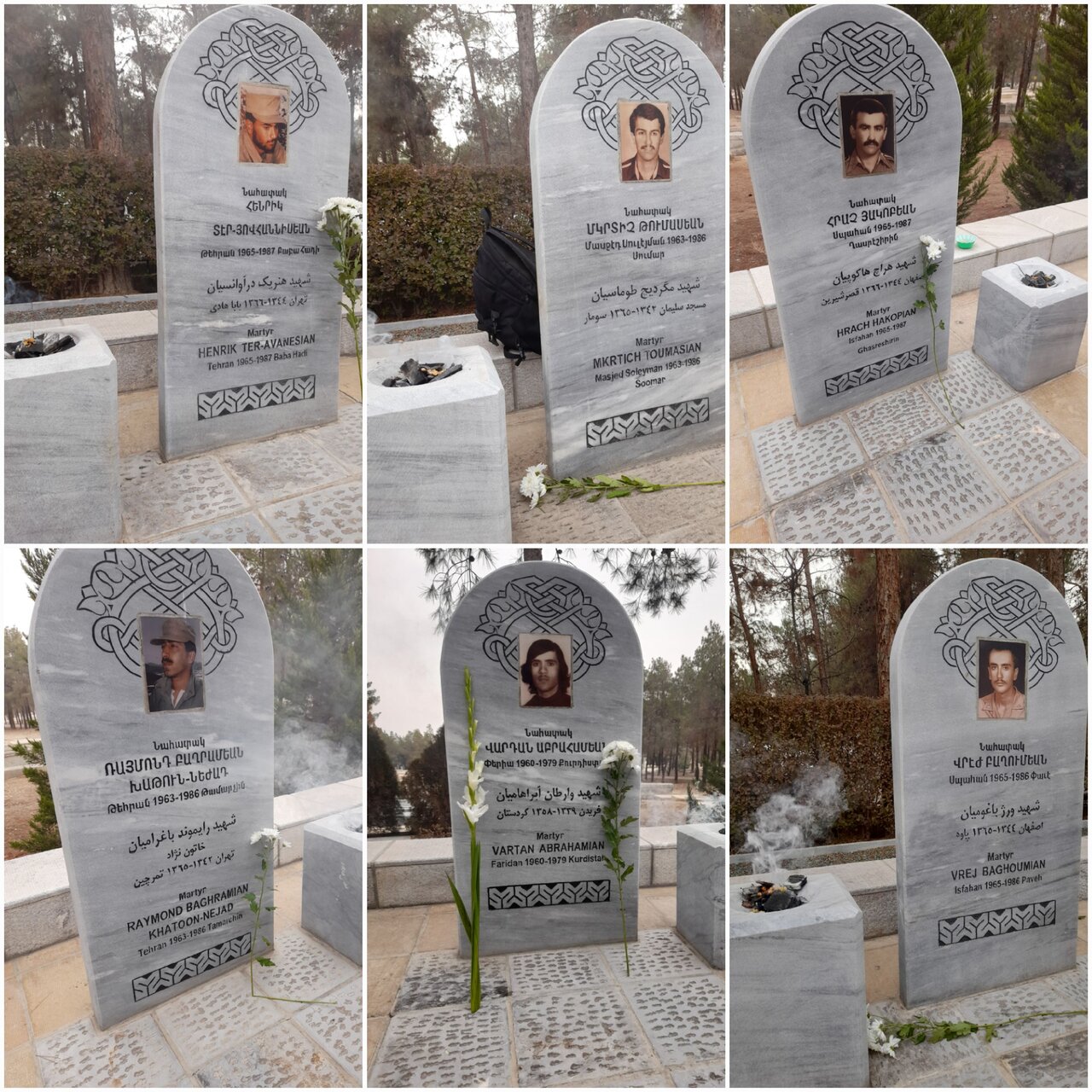 ادای احترام نمایندگان ادیان اصفهان یادمان شهدای ارامنه