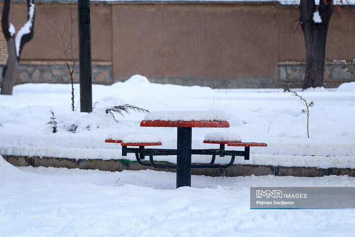 بارش برف در داران