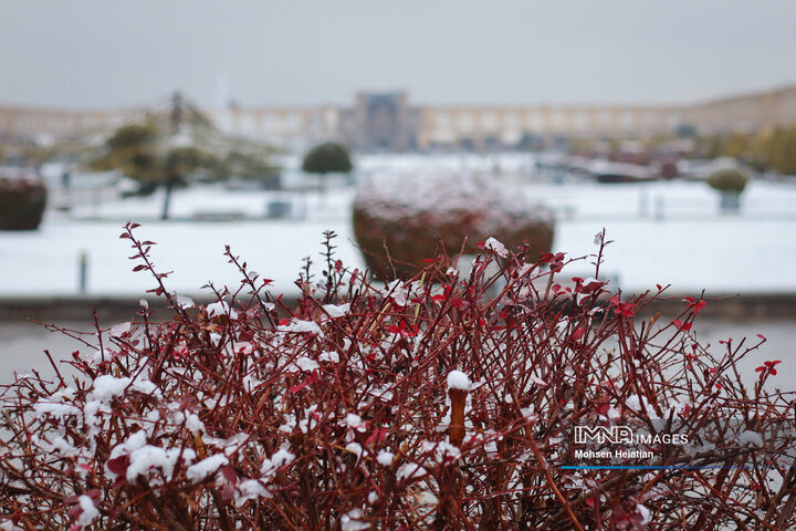 Rare snow blankets land of turquoise domes